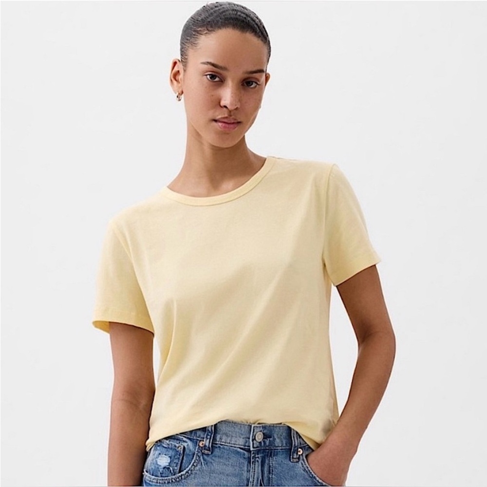 GAP Vintage Organic Cotton Tee Pale Banana